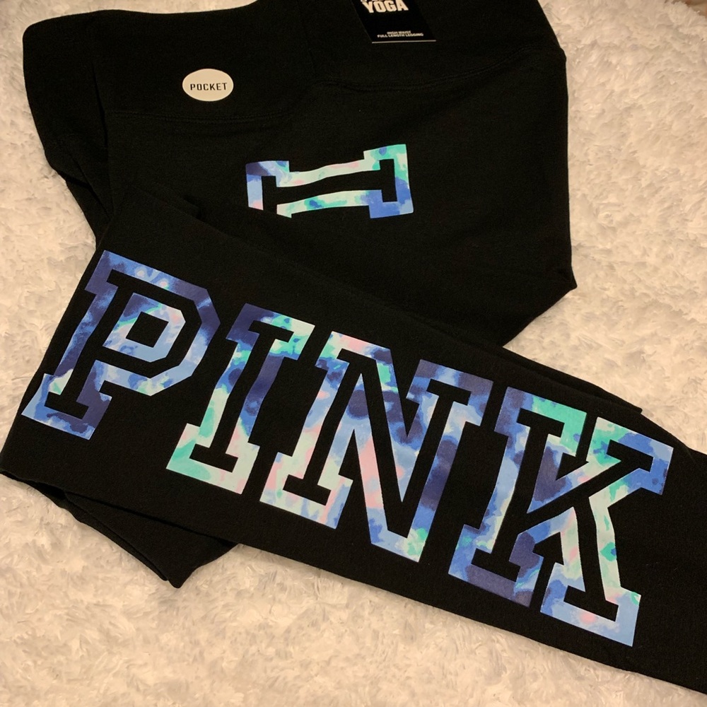 💙VS Pink Tie Dye Logo Leggings - Picture 2 of 7